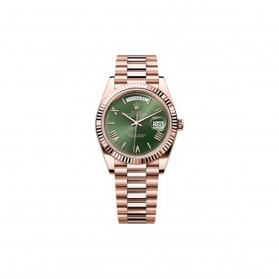 ROLEX DAY-DATE 40 OYSTER, 40 MM, EVEROSE GOLD WATCH 228235-0025