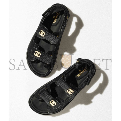 CHANEL SANDALS 		KNITWEAR			BLACK G35927 X56555 94305