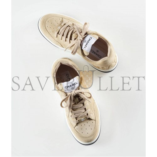 CHANEL SNEAKERS 		SUEDE CALFSKIN			BEIGE G39225 X56651 0P433