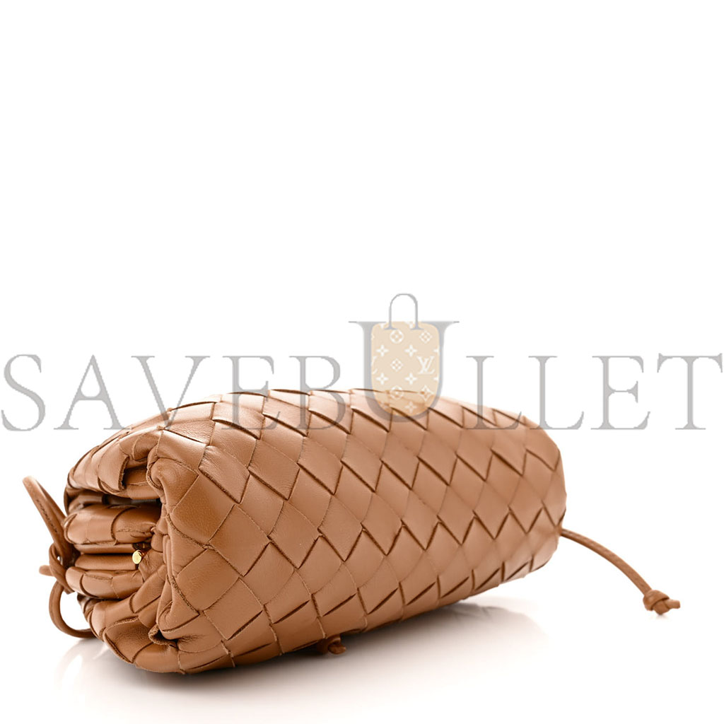 BOTTEGA VENETA NAPPA INTRECCIATO THE MINI POUCH CARMEL (21*11*5cm) BOTTEGA VENETA NAPPA INTRECCIATO THE MINI POUCH CARMEL (21*11*5cm)