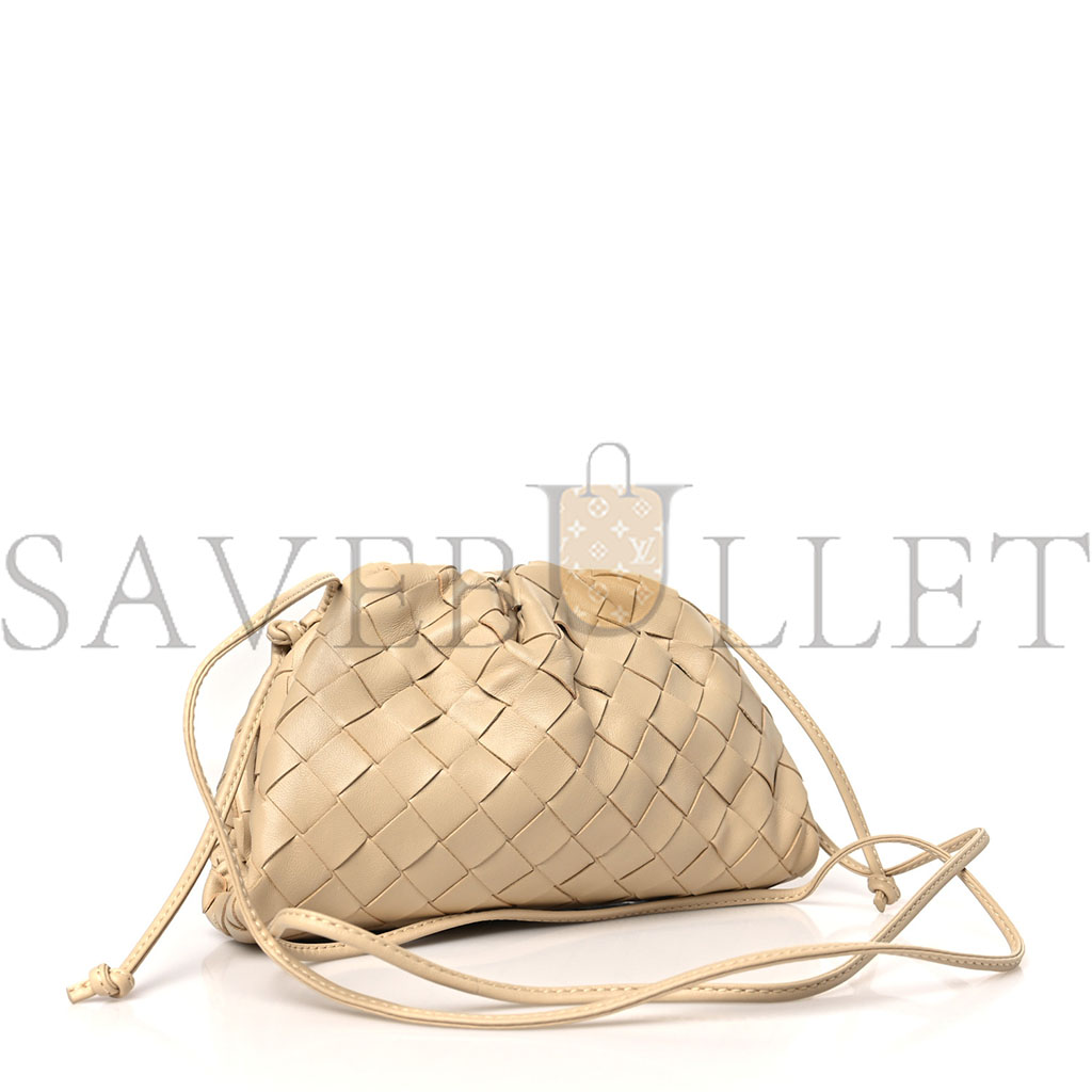 BOTTEGA VENETA NAPPA INTRECCIATO THE MINI POUCH PORRIDGE (22*16*5cm) BOTTEGA VENETA NAPPA INTRECCIATO THE MINI POUCH PORRIDGE (22*16*5cm)