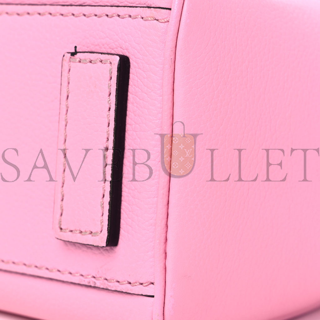 VERSACE GRAINED CALFSKIN SMALL LA MEDUSA TOP HANDLE BAG PINK  (20*18*10cm)