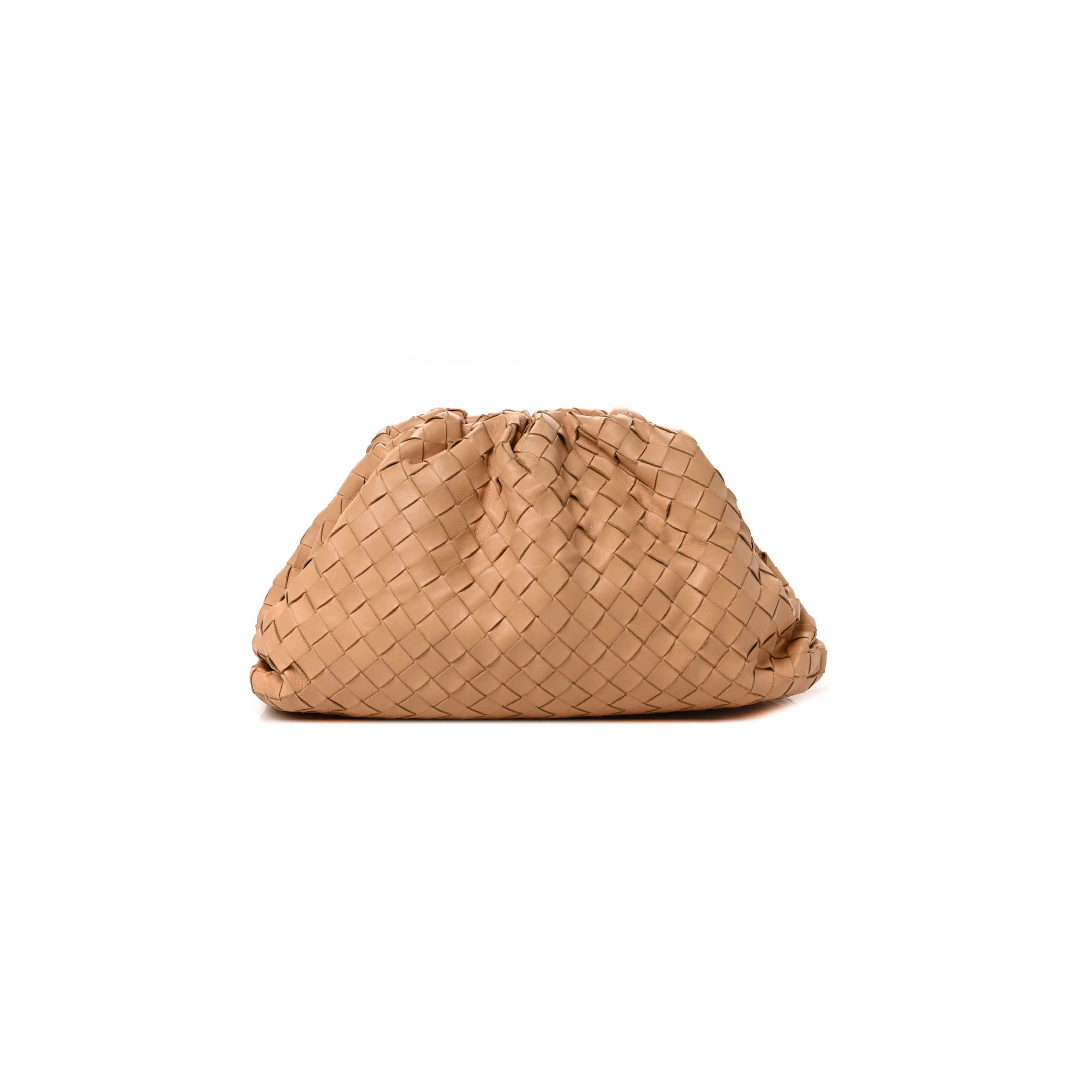 BOTTEGA VENETA NAPPA MAXI INTRECCIATO THE POUCH OVERSIZED CLUTCH ALMOND (38*22*8cm) BOTTEGA VENETA NAPPA MAXI INTRECCIATO THE POUCH OVERSIZED CLUTCH ALMOND (38*22*8cm)