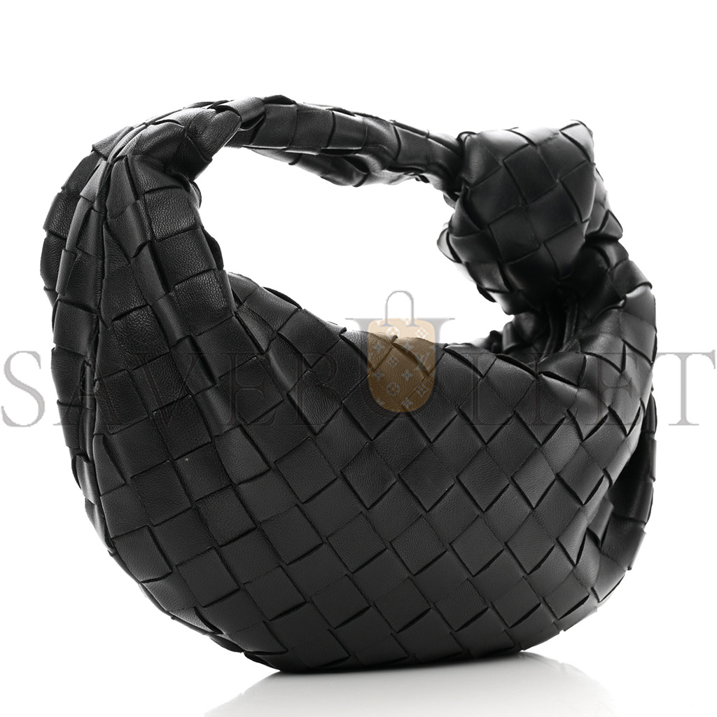 BOTTEGA VENETA NAPPA INTRECCIATO MINI JODIE BLACK (25*14*6cm)