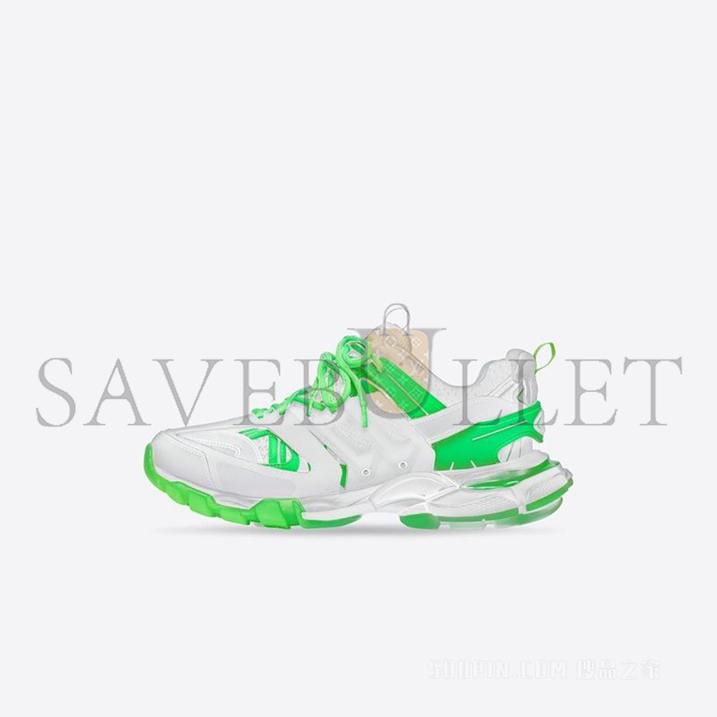 BALENCIAGA TRACK SNEAKERS IN WHITE GREEN 542023W3RL19035