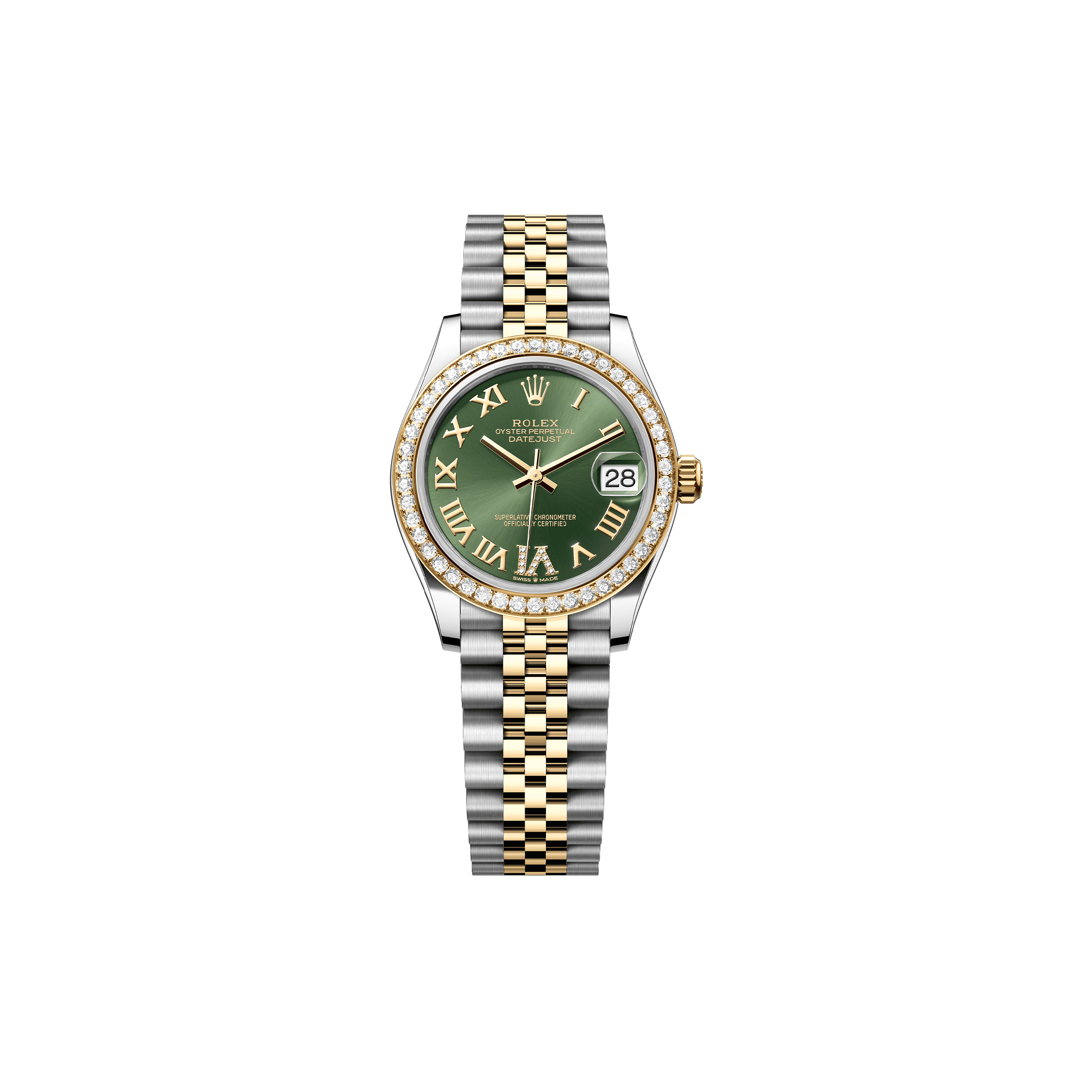 ROLEX DATEJUST 31 OYSTER, 31 MM, OYSTERSTEEL, YELLOW GOLD AND DIAMONDS WATCH 278383RBR ROLEX DATEJUST 31 OYSTER, 31 MM, OYSTERSTEEL, YELLOW GOLD AND DIAMONDS WATCH 278383RBR