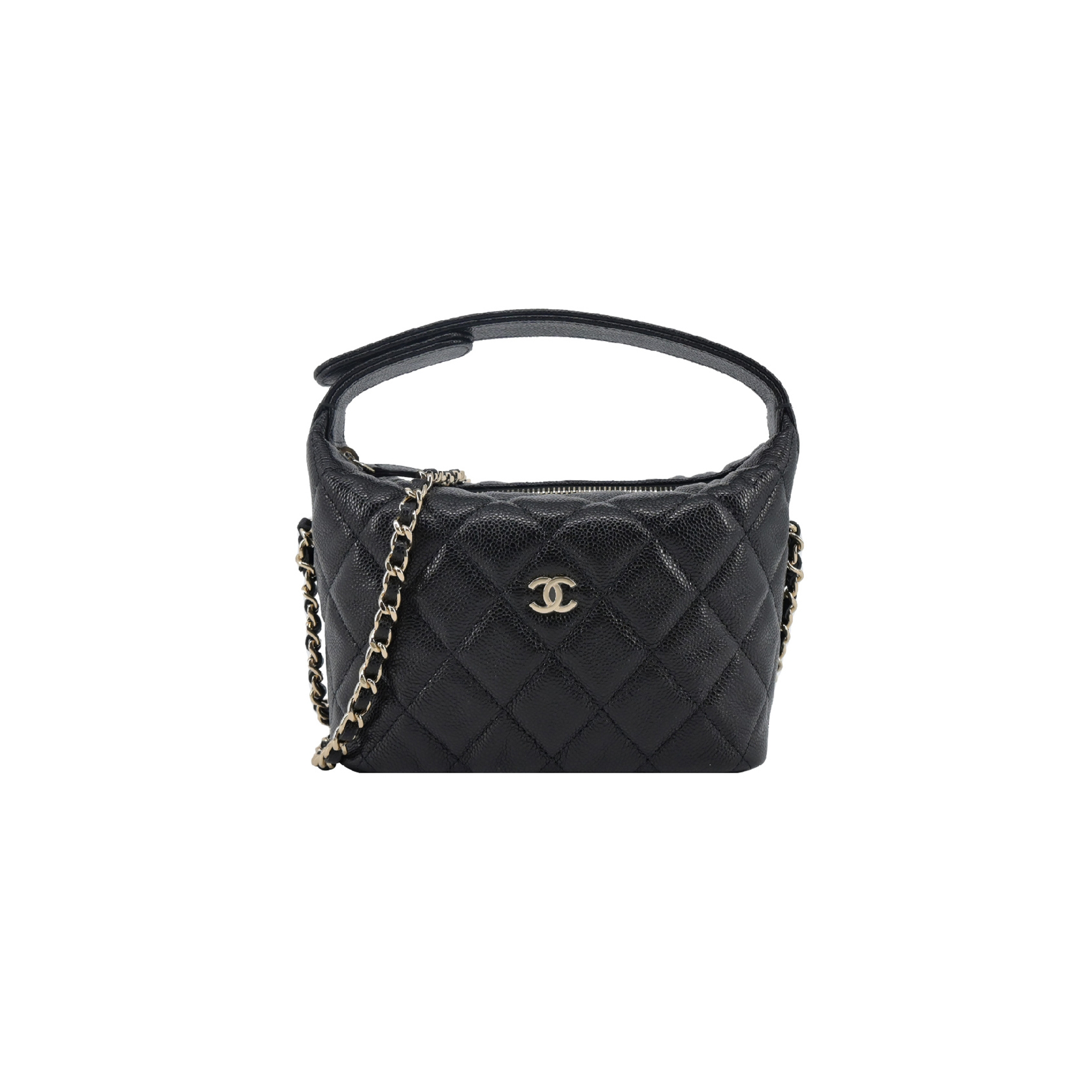 CHANEL 25C HOBO LUNCH BOX BAG BLACK AS0622 (21.5*19*6cm)