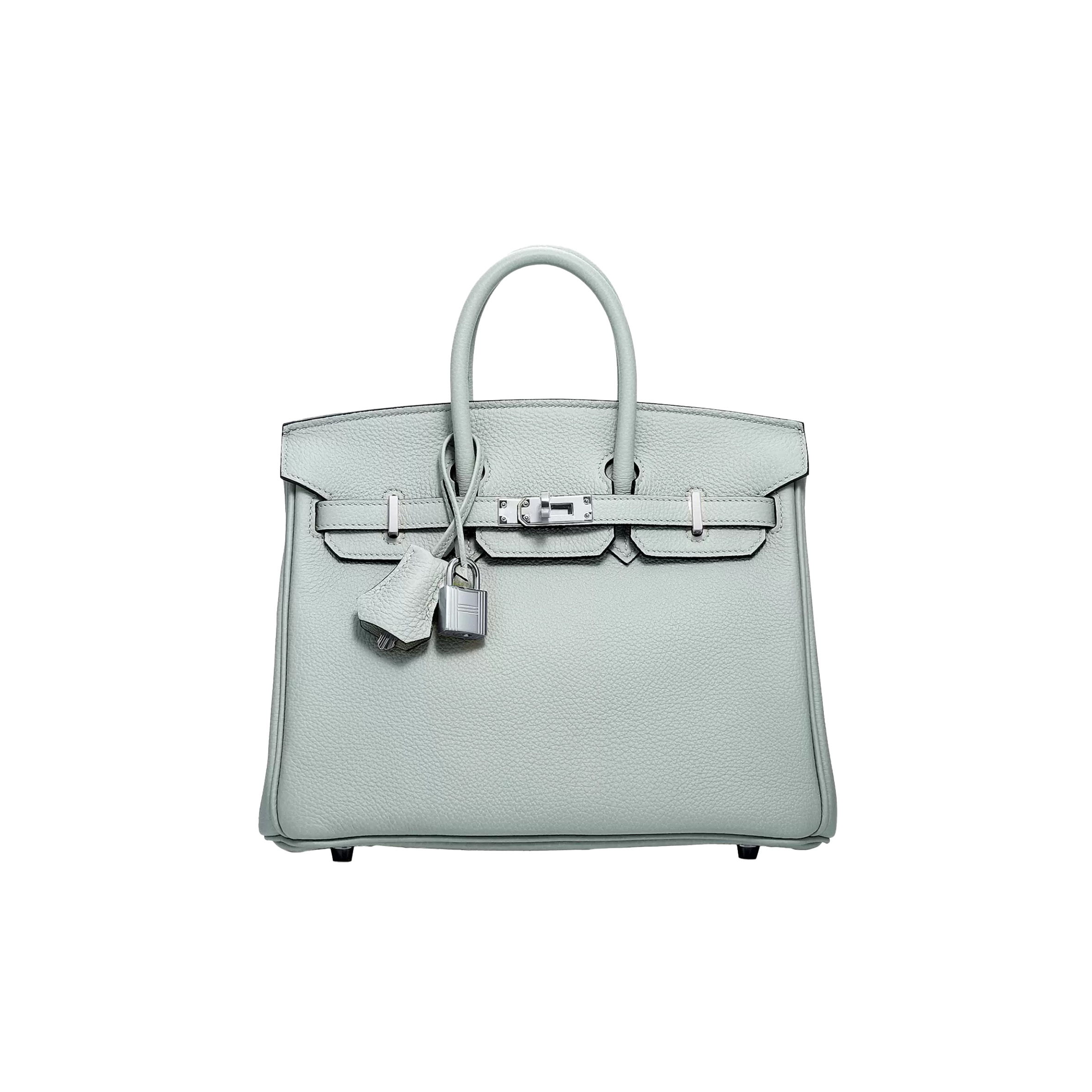 HERMÈS MASTER BIRKIN 25 TOGO LEATHER CRYSTAL GREY SILVER BUCKLE 529794 (25*18*13cm)