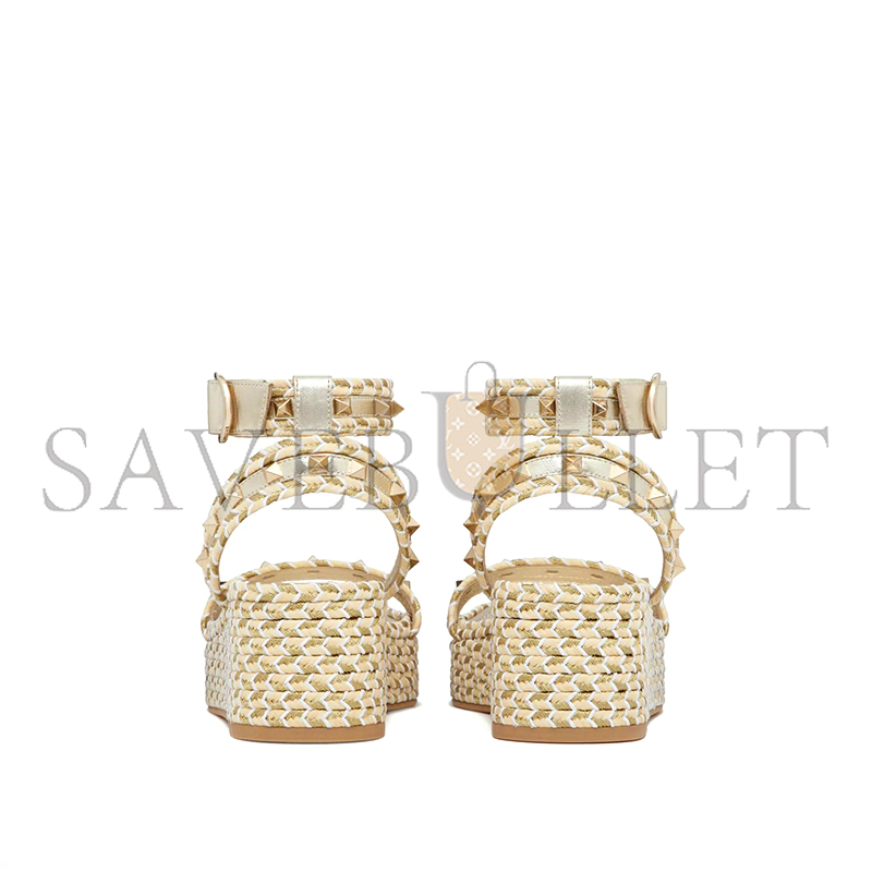 VALENTINO ROCKSTUD FLATFORM SANDALIN LAMINATED NAPPA LEATHER 45MM 4W2S0GI3DYM_YBS VALENTINO ROCKSTUD FLATFORM SANDALIN LAMINATED NAPPA LEATHER 45MM 4W2S0GI3DYM_YBS
