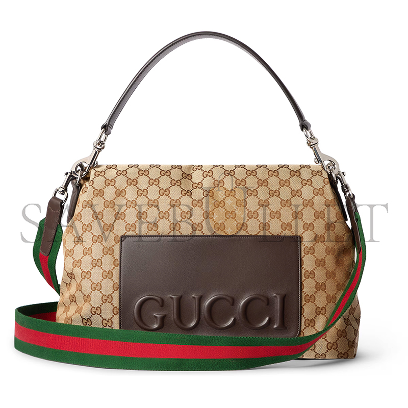 GUCCI MEDIUM GG CROSSBODY BAG WITH WEB 821616 (36*25*12cm)