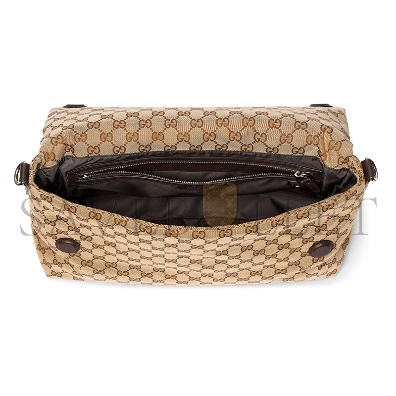 GUCCI MEDIUM GG CROSSBODY BAG WITH WEB 821616 (36*25*12cm)