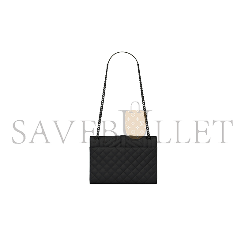 YSL ENVELOPE MEDIUM IN QUILTED GRAIN DE POUDRE EMBOSSED LEATHER 600185BOW981000 (24*17.5*6cm) YSL ENVELOPE MEDIUM IN QUILTED GRAIN DE POUDRE EMBOSSED LEATHER 600185BOW981000 (24*17.5*6cm)