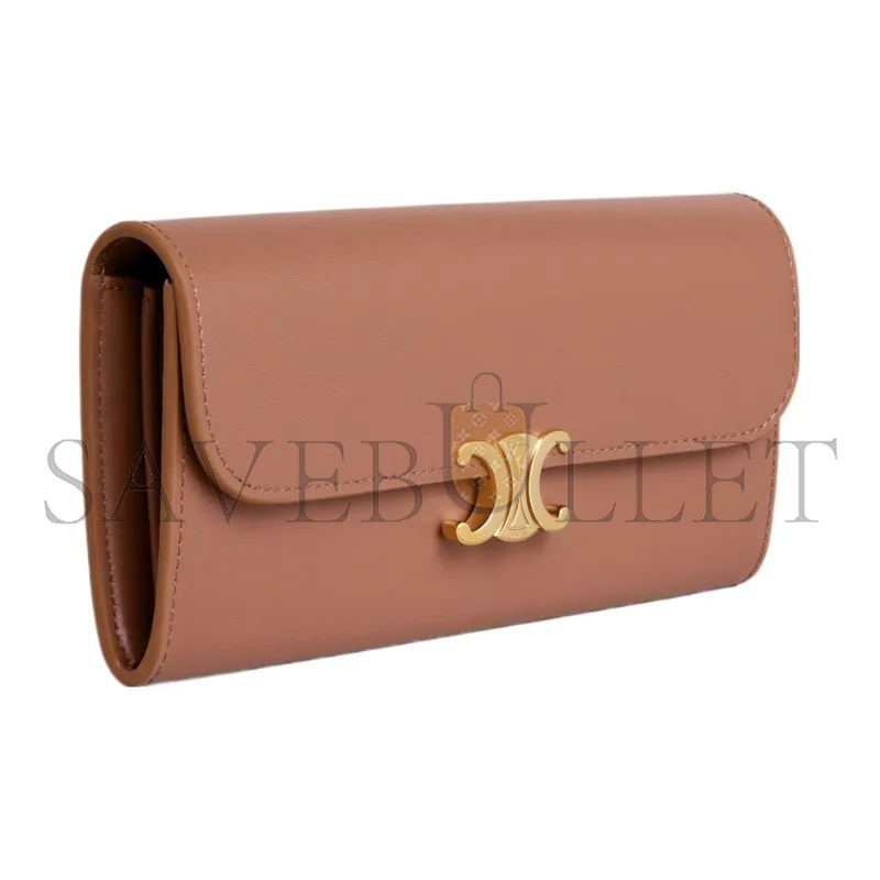 CELINE LARGE WALLET TRIOMPHE IN SHINY CALFSKIN 10E313DPV-18BU (19*10*3cm)