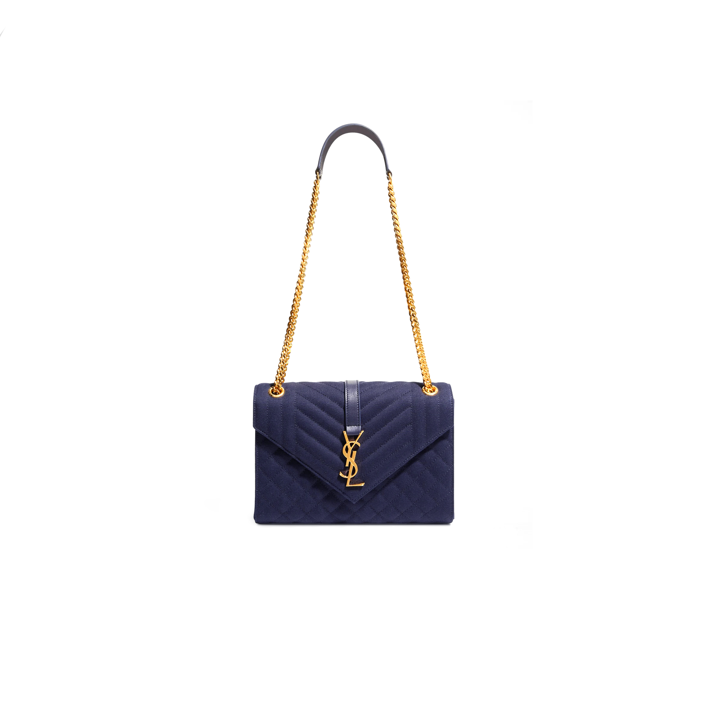 YSL ENVELOPE MEDIUM CHAIN BAG IN SUEDE 487206366054 (24*17.5*6cm)