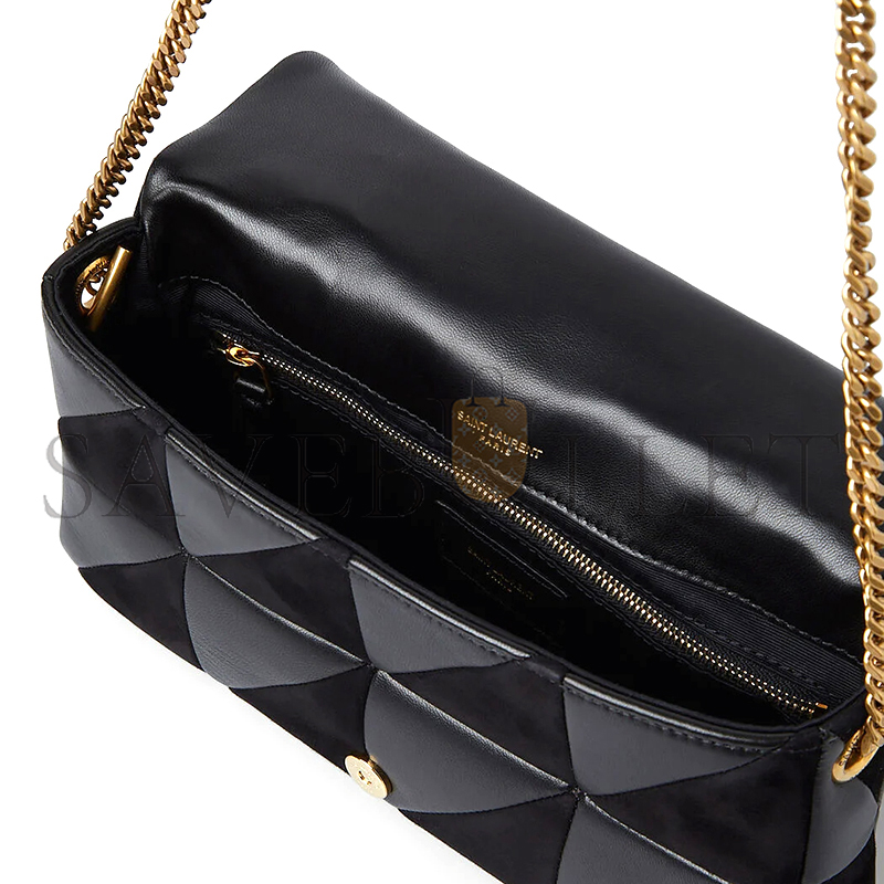 YSL JAMIE MEDIUM IN QUILTED LAMBSKIN AND SUEDE 515821COPP71000 (25*15*7.5cm)