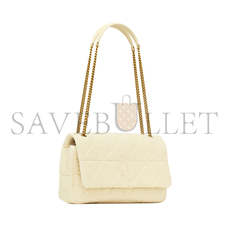 YSL JAMIE MEDIUM IN QUILTED TERRY COTTON 735035FABKT9381 (25*15*7.5cm)