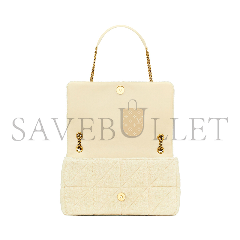 YSL JAMIE MEDIUM IN QUILTED TERRY COTTON 735035FABKT9381 (25*15*7.5cm)