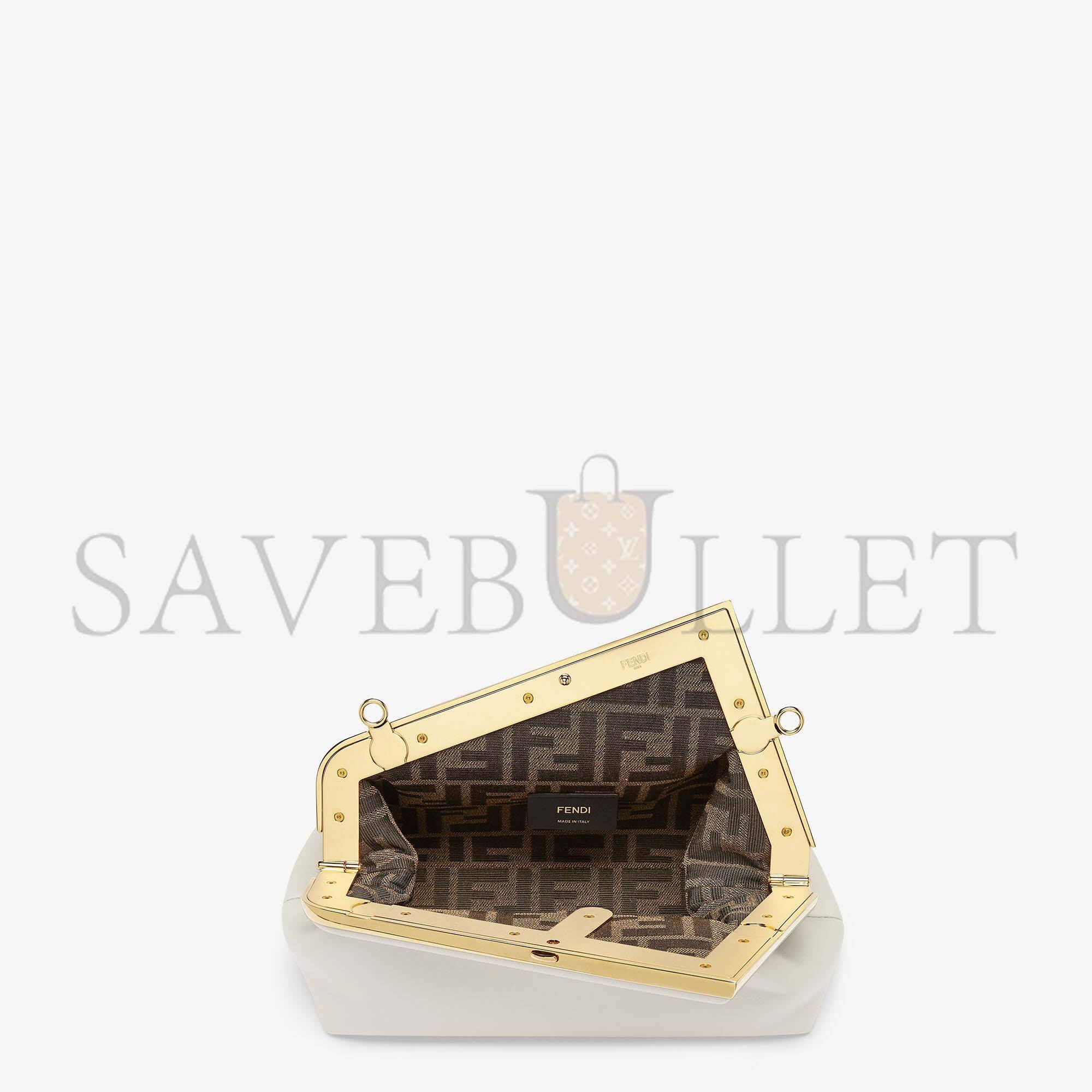 FENDI FIRST SMALL - LIGHT GRAY LEATHER BAG 8BP129ABVEF1C76 (26*18*9.5cm) FENDI FIRST SMALL - LIGHT GRAY LEATHER BAG 8BP129ABVEF1C76 (26*18*9.5cm)