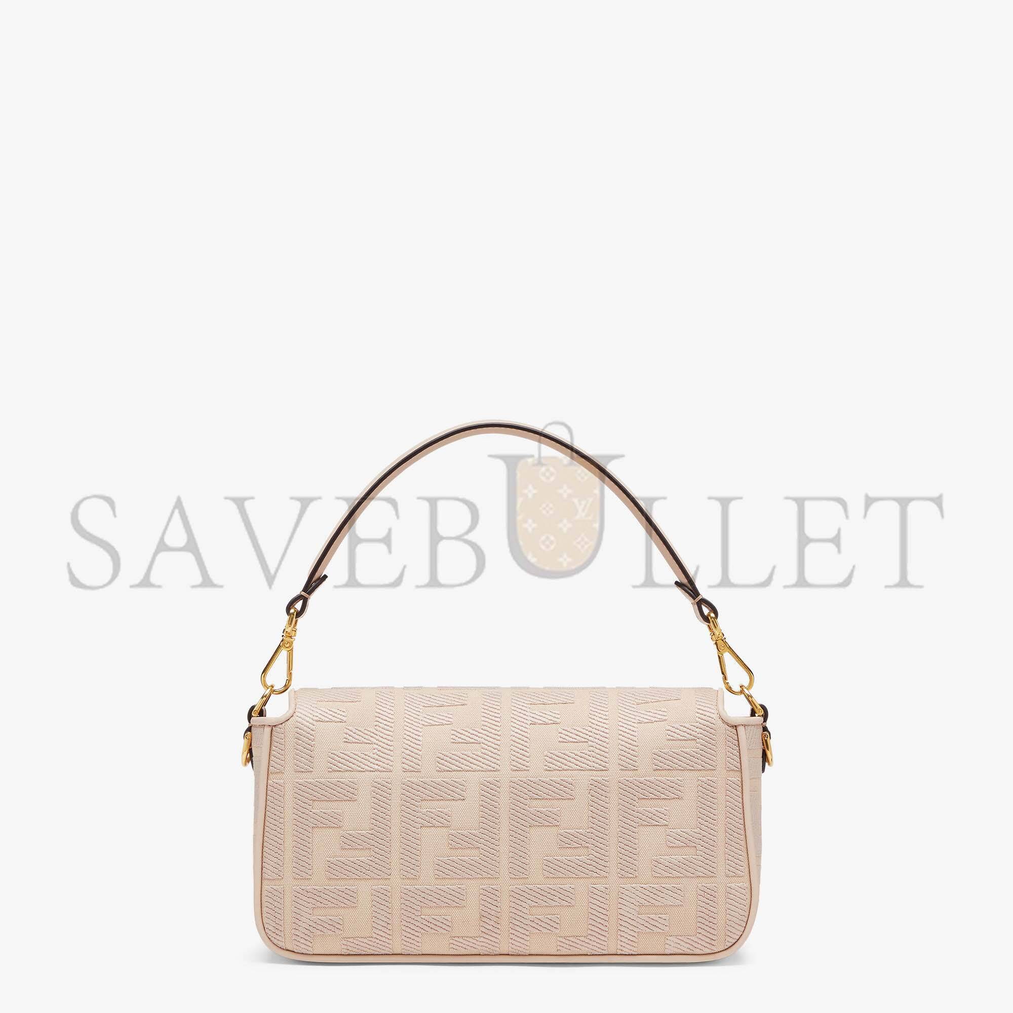FENDI BAGUETTE - PINK FF CANVAS BAG 8BR600AC9OF1F7L (27*15*6cm)