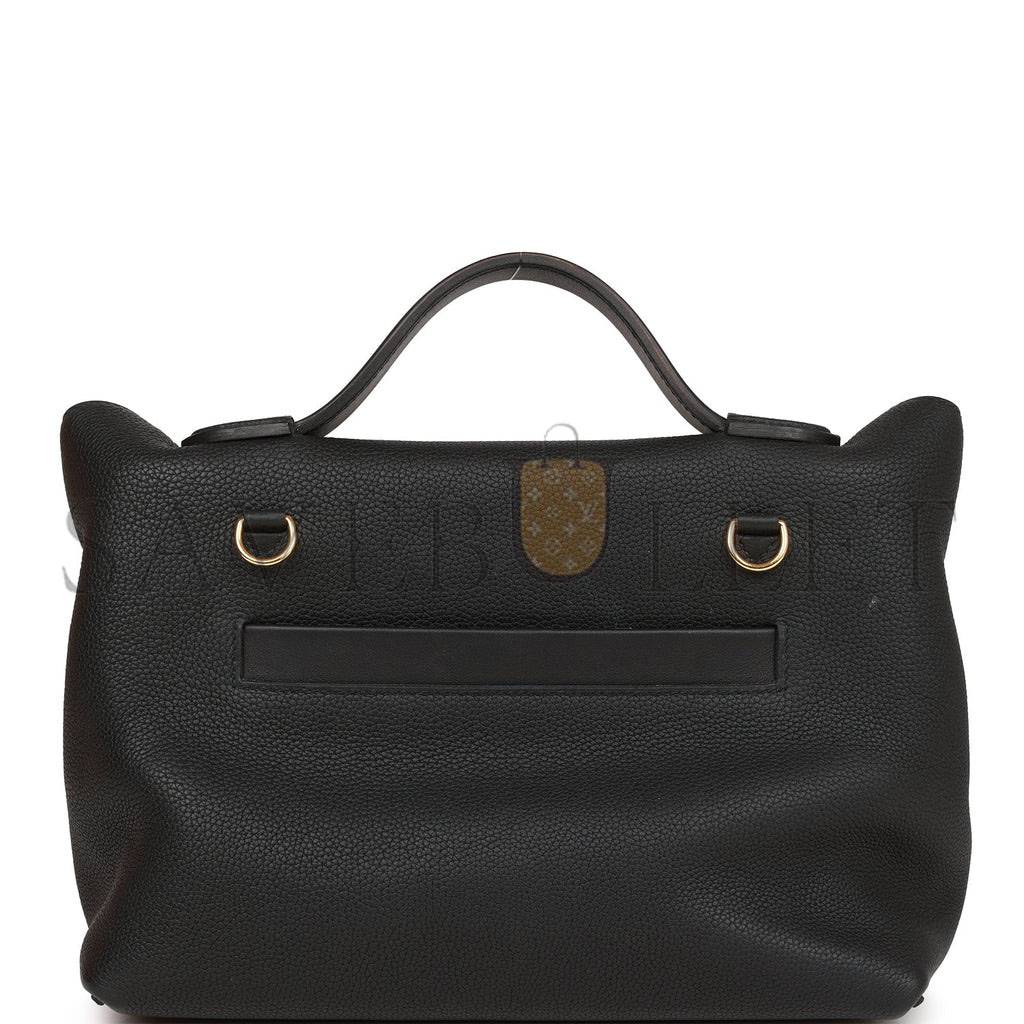 HERMES 2424 BAG 29 BLACK TOGO AND SWIFT GOLD HARDWARE (29*24*15cm)