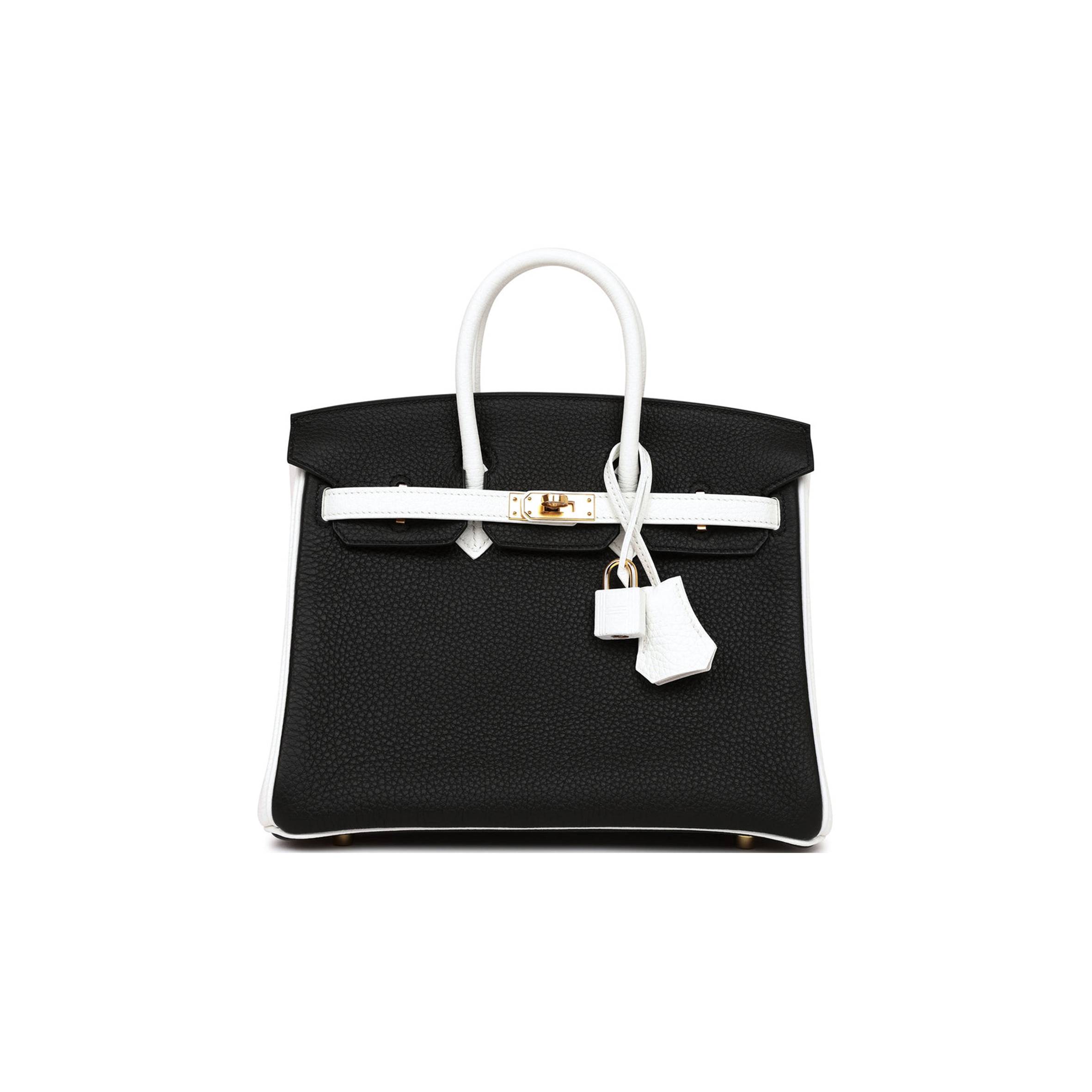 HERMES SPECIAL ORDER (HSS) BIRKIN 25 BLACK AND WHITE CLEMENCE GOLD HARDWARE (25cm) HERMES SPECIAL ORDER (HSS) BIRKIN 25 BLACK AND WHITE CLEMENCE GOLD HARDWARE (25cm)