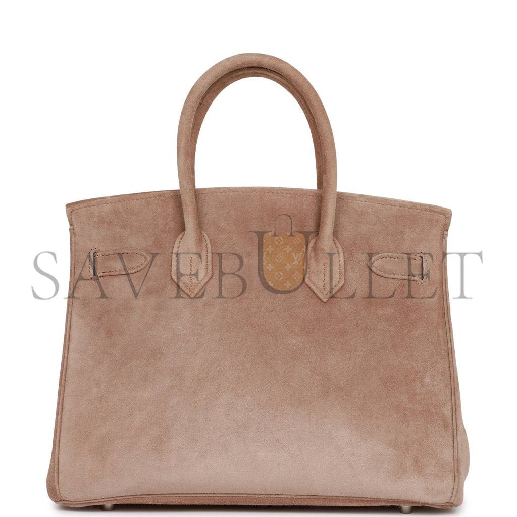 HERMES VINTAGE HERMES BIRKIN 30 GRIS PERLE DOBLIS PALLADIUM HARDWARE (30*22*16cm) HERMES VINTAGE HERMES BIRKIN 30 GRIS PERLE DOBLIS PALLADIUM HARDWARE (30*22*16cm)