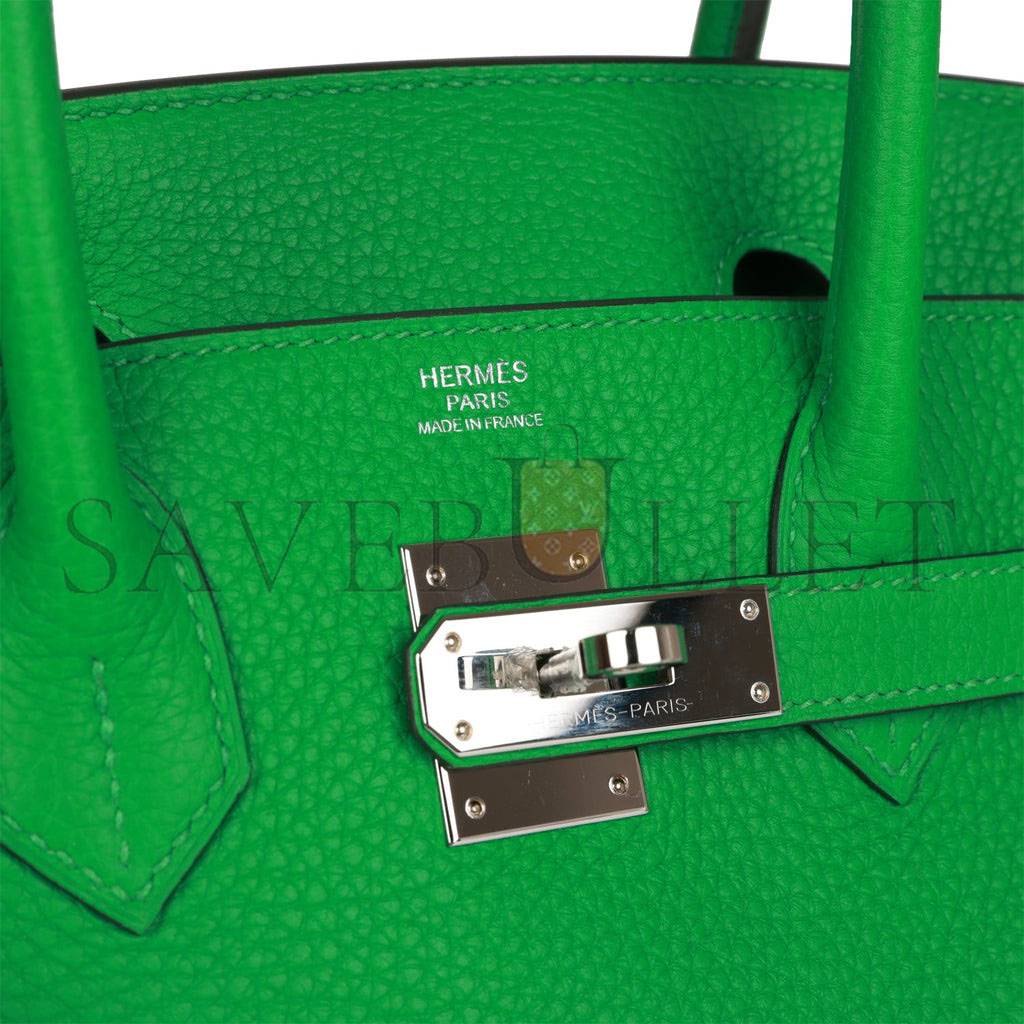 HERMES BIRKIN 30 BAMBOU CLEMENCE PALLADIUM HARDWARE (30cm) HERMES BIRKIN 30 BAMBOU CLEMENCE PALLADIUM HARDWARE (30cm)