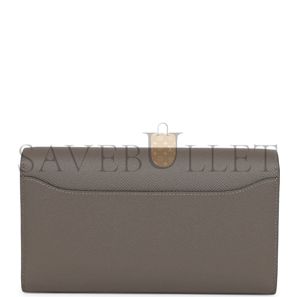 HERMES CONSTANCE WALLET TO GO GRIS MEYER EPSOM GOLD HARDWARE (20.5 x 13 x 2cm) HERMES CONSTANCE WALLET TO GO GRIS MEYER EPSOM GOLD HARDWARE (20.5 x 13 x 2cm)