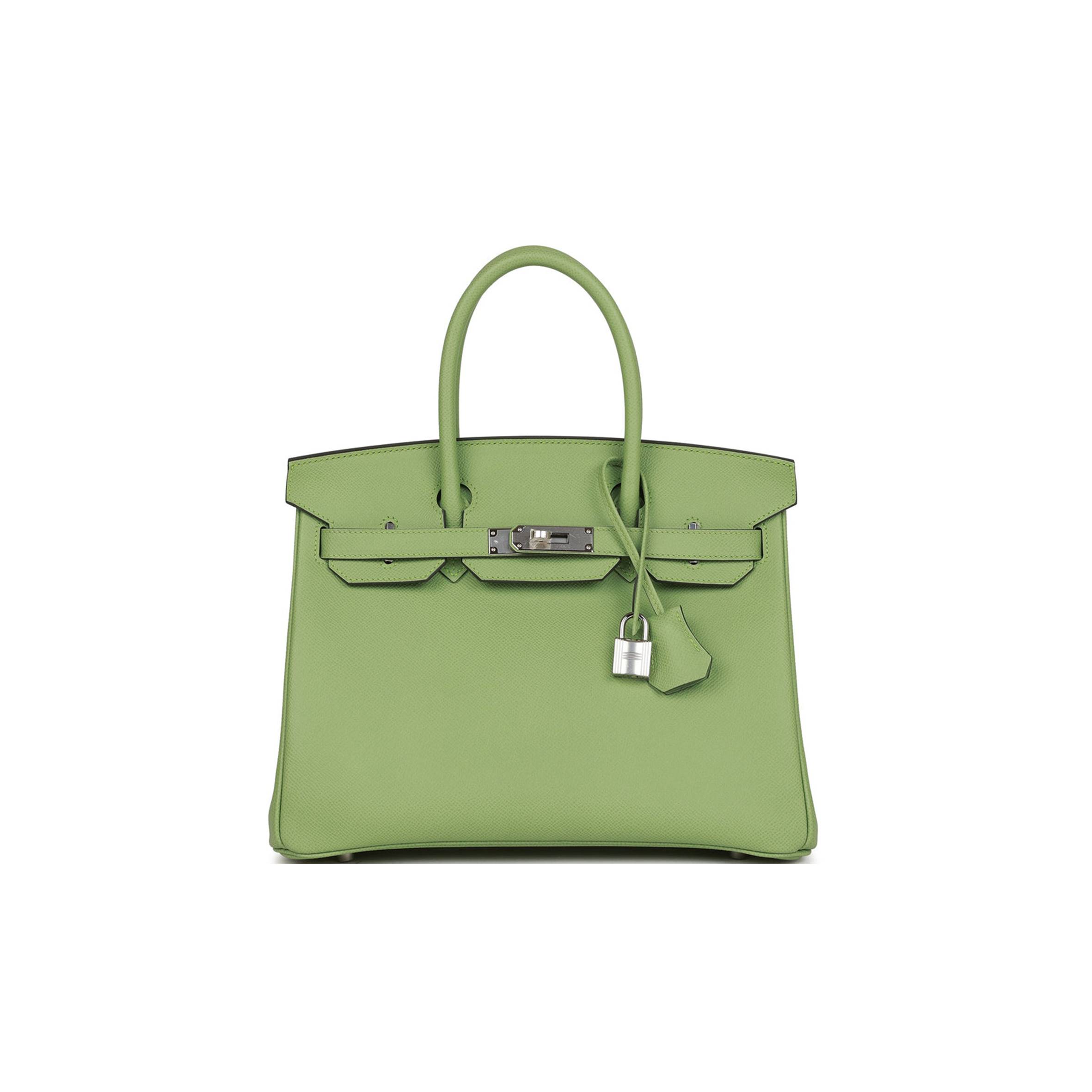 HERMES BIRKIN 30 VERT CRIQUET EPSOM PALLADIUM HARDWARE (30cm) HERMES BIRKIN 30 VERT CRIQUET EPSOM PALLADIUM HARDWARE (30cm)