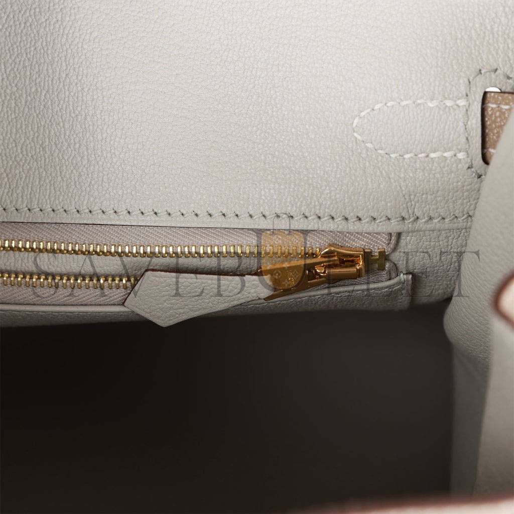 HERMES SPECIAL ORDER (HSS) BIRKIN 25 GRIS TOURTERELLE VERSO CHEVRE BRUSHED GOLD HARDWARE HANDMADE (25cm) HERMES SPECIAL ORDER (HSS) BIRKIN 25 GRIS TOURTERELLE VERSO CHEVRE BRUSHED GOLD HARDWARE HANDMADE (25cm)