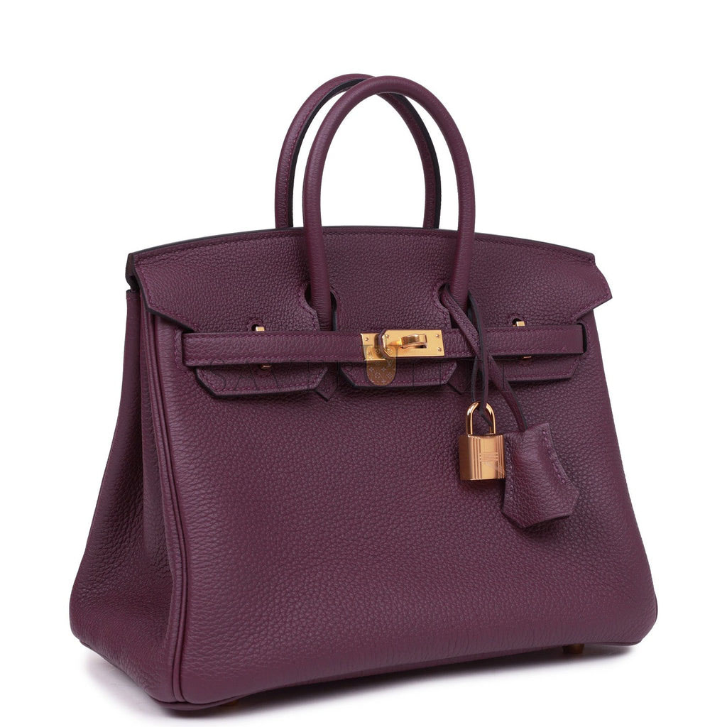 HERMES BIRKIN 25 CASSIS TOGO GOLD HARDWARE (25cm) HERMES BIRKIN 25 CASSIS TOGO GOLD HARDWARE (25cm)