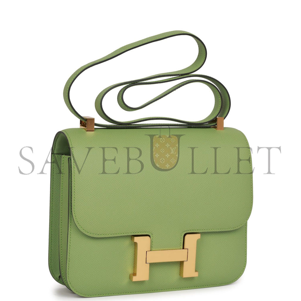 HERMES CONSTANCE 24 VERT CRIQUET EPSOM GOLD HARDWARE (24cm) HERMES CONSTANCE 24 VERT CRIQUET EPSOM GOLD HARDWARE (24cm)