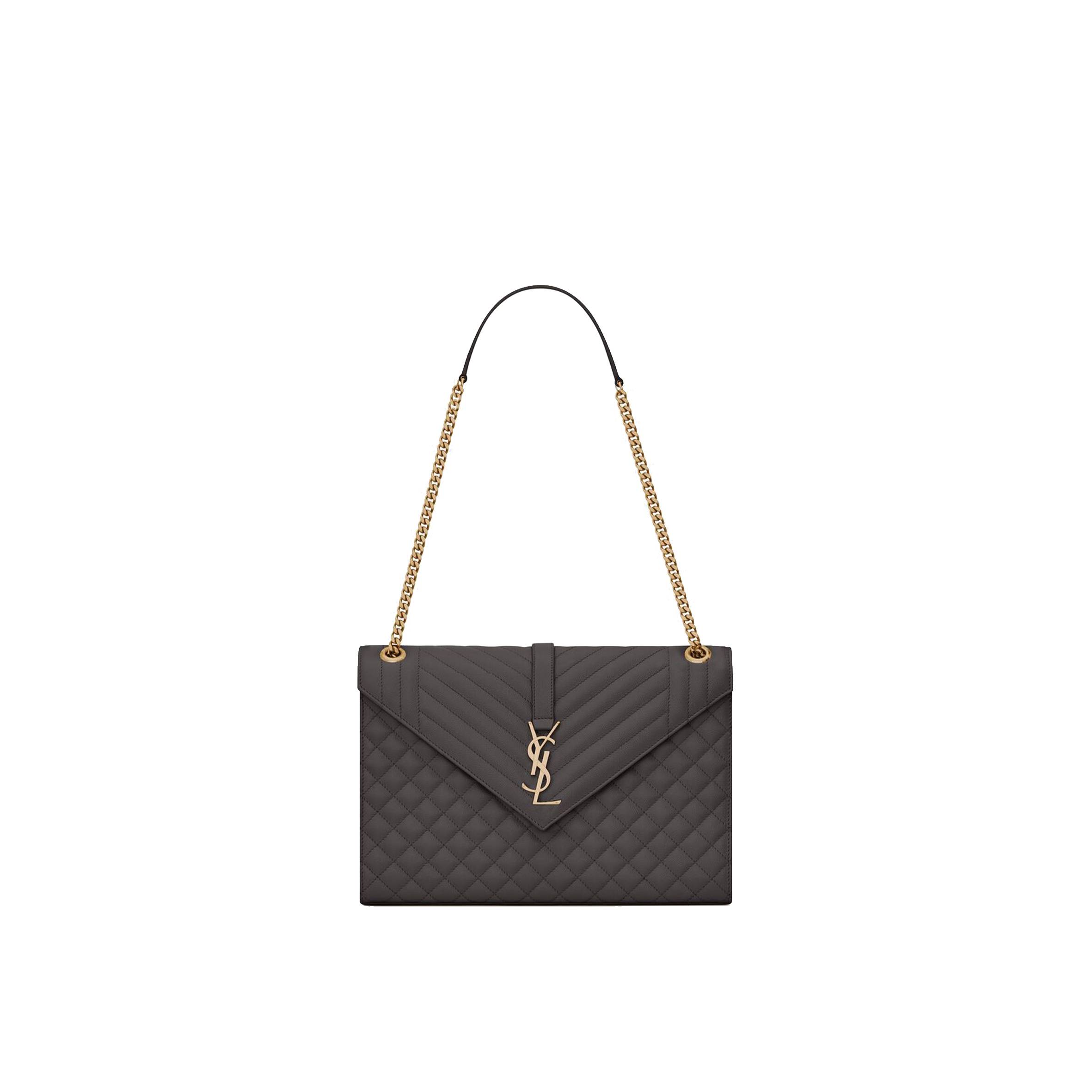 YSL ENVELOPPE LARGE BAG IN MIX MATELASSÉ GRAIN DE POUDRE EMBOSSED LEATHER 600166BOW971112 (31*22*7.5cm) YSL ENVELOPPE LARGE BAG IN MIX MATELASSÉ GRAIN DE POUDRE EMBOSSED LEATHER 600166BOW971112 (31*22*7.5cm)
