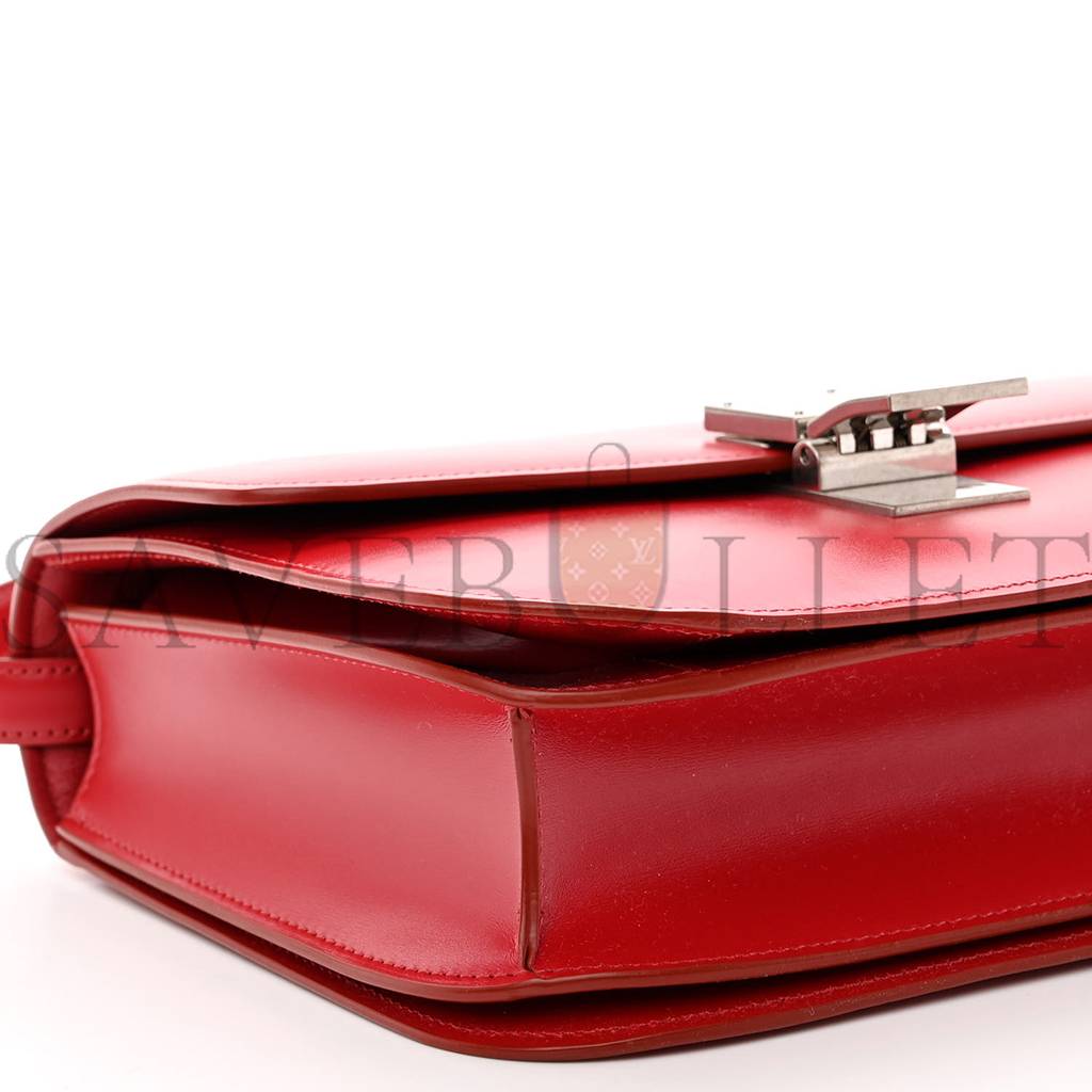 CELINE BOX CALFSKIN MEDIUM CLASSIC BOX FLAP BAG RED (23*18*6cm)