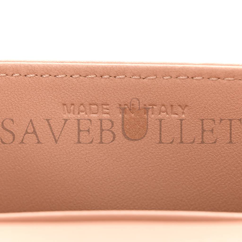 DIOR LAMBSKIN LADY DIOR TOP HANDLE CLUTCH CARAMEL BEIGE (20*11*3.8cm)